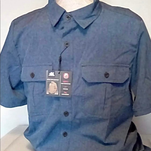 NWT Men Zeroxposur travel serie short sleeve shirt - Picture 1 of 8